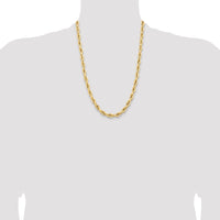 14ky 7.0mm Semi-Solid Rope Chain