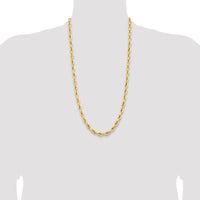 14ky 7.0mm Semi-Solid Rope Chain