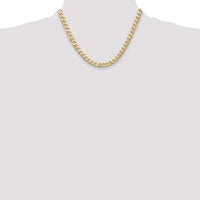 14k 7.5mm Semi-Solid Curb Chain
