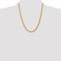 14k 7.5mm Semi-Solid Curb Chain