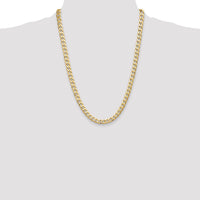 14k 7.5mm Semi-Solid Curb Chain