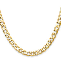 14k 7.5mm Semi-Solid Curb Chain