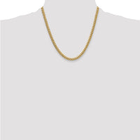 14k 5.25mm Semi-Solid Miami Cuban Chain