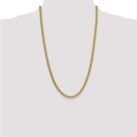 14k 5.25mm Semi-Solid Miami Cuban Chain
