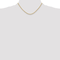 14ky 2.5mm Semi-Solid Rope Chain