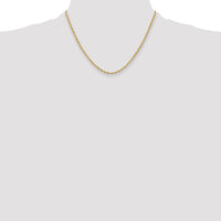 14ky 2.5mm Semi-Solid Rope Chain