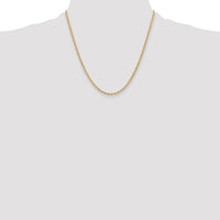 14ky 2.5mm Semi-Solid Rope Chain