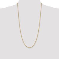 14ky 2.5mm Semi-Solid Rope Chain