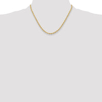 14ky 3.5mm Semi-Solid Rope Chain