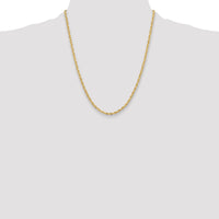 14ky 3.5mm Semi-Solid Rope Chain