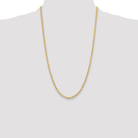 14ky 3.5mm Semi-Solid Rope Chain