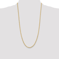 14ky 3.5mm Semi-Solid Rope Chain