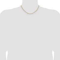 14k 2.2mm Semi-Solid Beveled Paperclip Chain