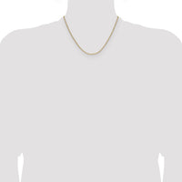 14k 2.2mm Semi-Solid Beveled Paperclip Chain
