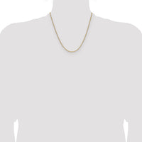 14k 2.2mm Semi-Solid Beveled Paperclip Chain