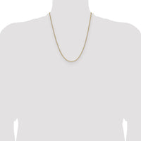14k 2.2mm Semi-Solid Beveled Paperclip Chain