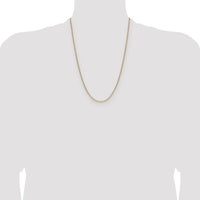 14k 2.2mm Semi-Solid Beveled Paperclip Chain