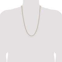 14k 2.2mm Semi-Solid Beveled Paperclip Chain