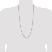 14k 2.2mm Semi-Solid Beveled Paperclip Chain