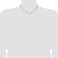 14k White Gold 2.2mm Semi-Solid Beveled Paperclip Chain