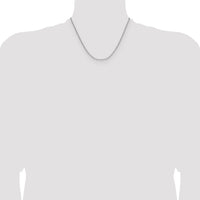 14k White Gold 2.2mm Semi-Solid Beveled Paperclip Chain