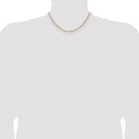 14k 3.0mm Semi-Solid Beveled Paperclip Chain