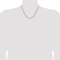 14k 3.0mm Semi-Solid Beveled Paperclip Chain