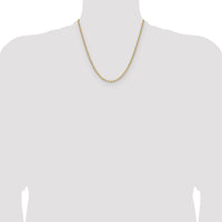 14k 3.0mm Semi-Solid Beveled Paperclip Chain