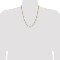 14k 3.0mm Semi-Solid Beveled Paperclip Chain