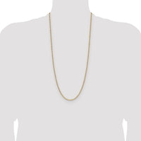 14k 3.0mm Semi-Solid Beveled Paperclip Chain
