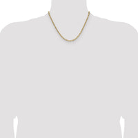 14k 3.7mm Semi-Solid Beveled Paperclip Chain