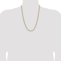 14k 3.7mm Semi-Solid Beveled Paperclip Chain