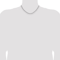 14k White Gold 3.7mm Semi-Solid Beveled Paperclip Chain