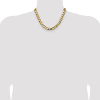 14k 11.3mm Semi-Solid Curb Chain