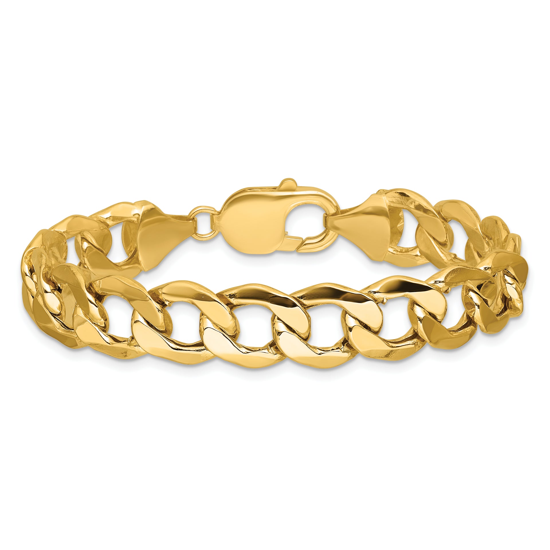14k 11.3mm Semi-Solid Curb Chain