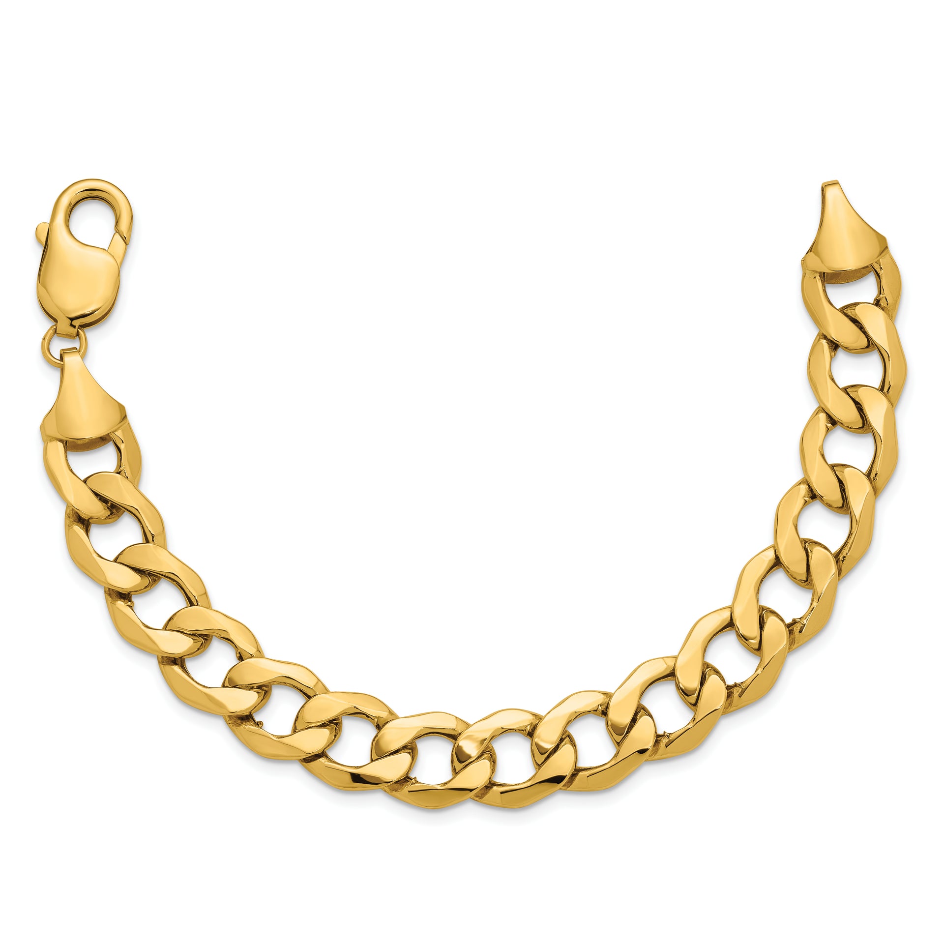 14k 11.3mm Semi-Solid Curb Chain