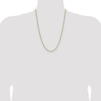 14k 1.9mm Semi-Solid Figaro Chain