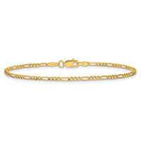 14k 1.9mm Semi-Solid Figaro Chain