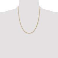 14k 2mm Semi-Solid Wheat Chain