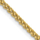 14k 2mm Semi-Solid Wheat Chain