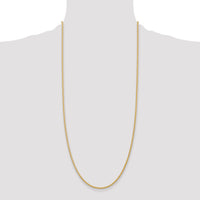 14k 2mm Semi-Solid Wheat Chain
