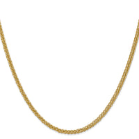 14k 2.6mm Semi-solid 3-Wire Wheat Chain