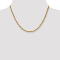 14k 2.6mm Semi-solid 3-Wire Wheat Chain