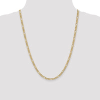 14k 4.2mm Semi-Solid Figaro Chain