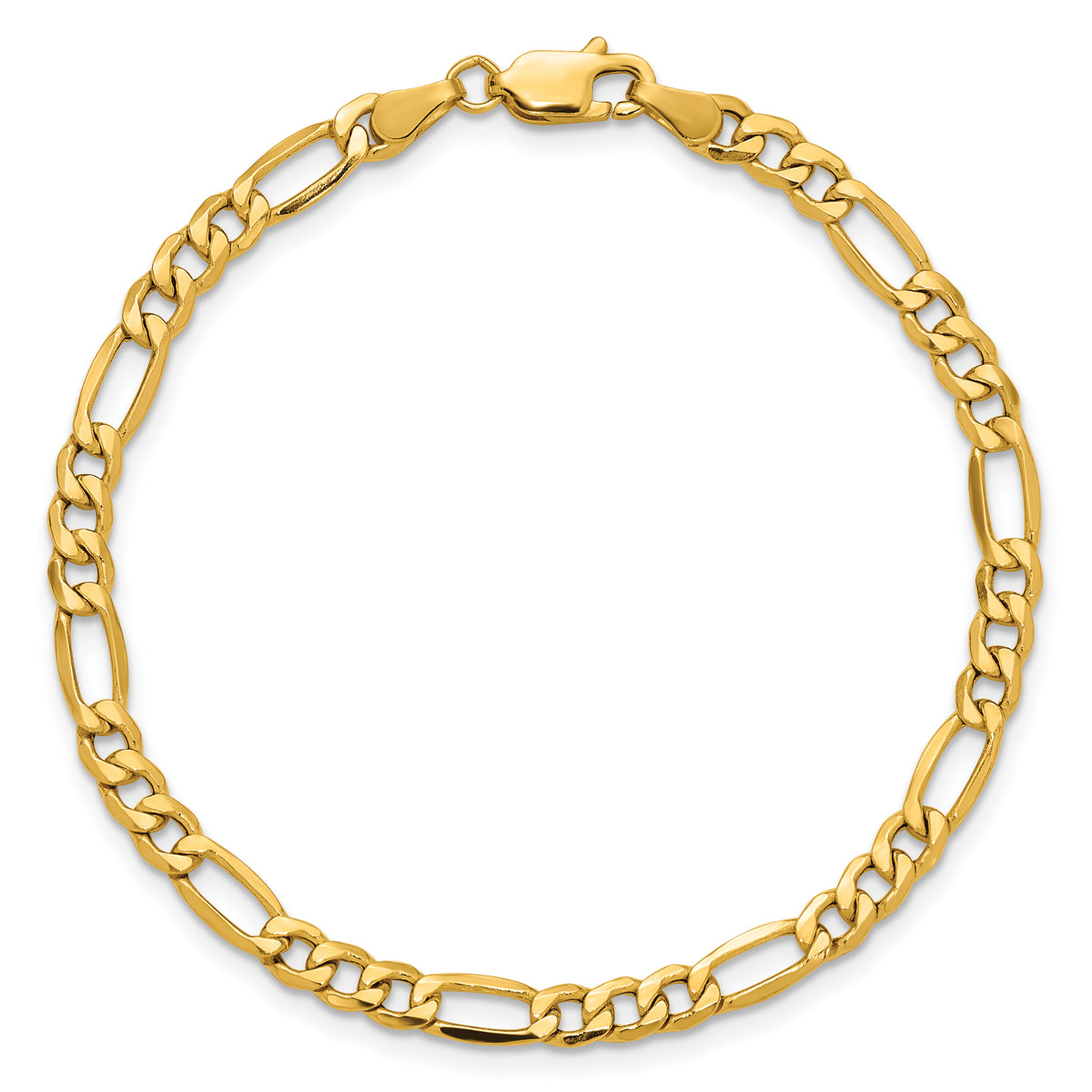 14k 4.2mm Semi-Solid Figaro Chain