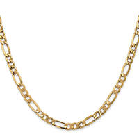 14k 5.75mm Semi-Solid Figaro Chain