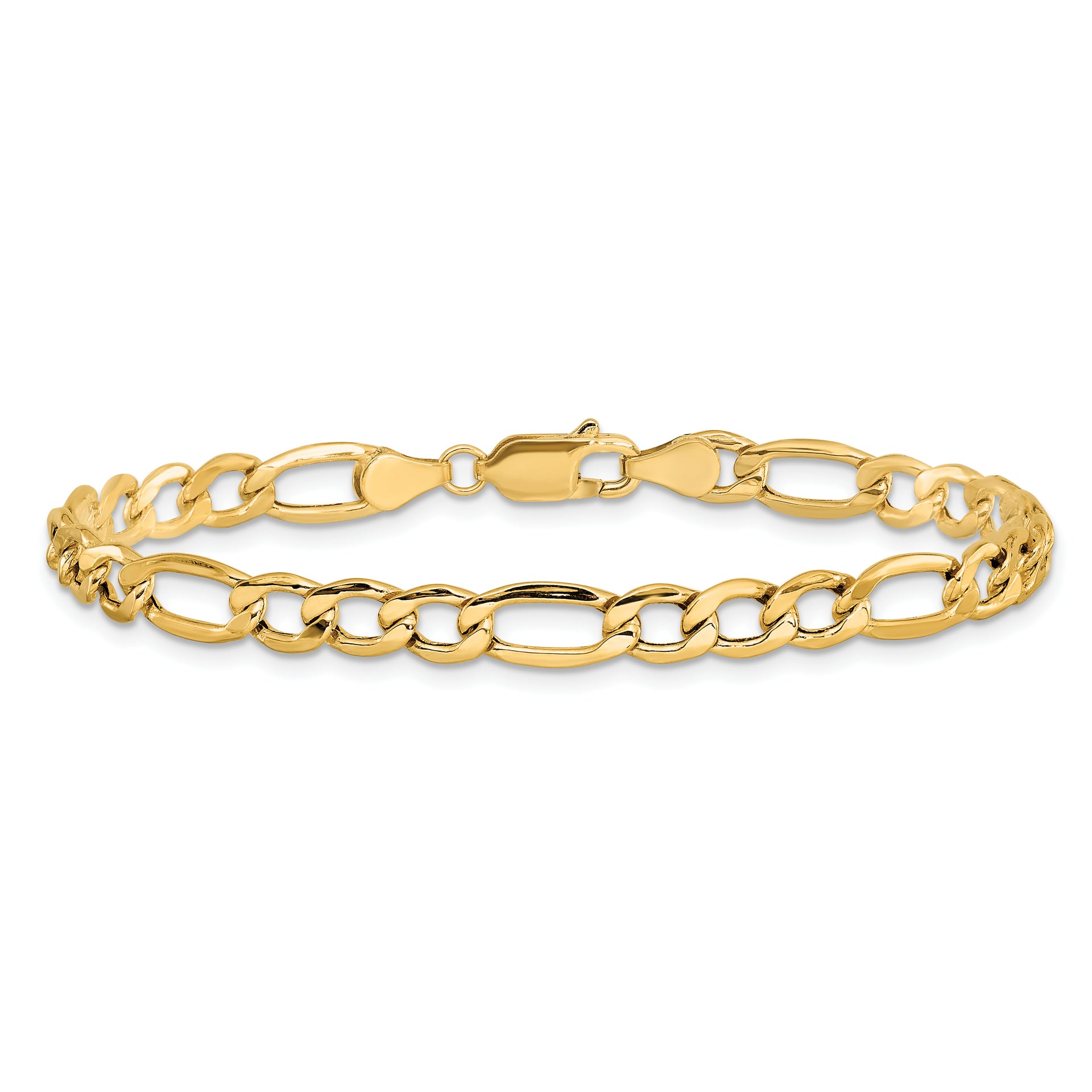 14k 5.75mm Semi-Solid Figaro Chain