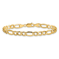 14k 5.75mm Semi-Solid Figaro Chain