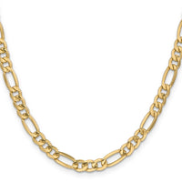 14k 6.25mm Semi-Solid Figaro Chain