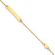 14k Polished Heart Childrens ID Bracelet